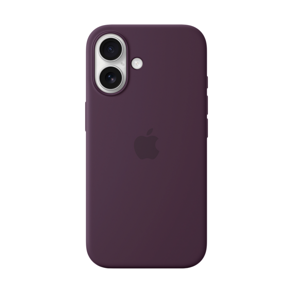 iPhone 16 Silicone Case with MagSafe - Plum,Model A3313