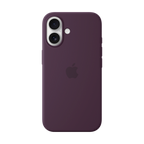 iPhone 16 Silicone Case with MagSafe - Plum,Model A3313