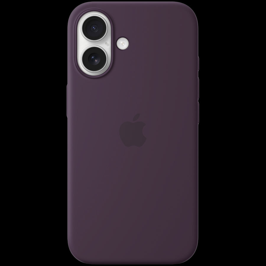 iPhone 16 Silicone Case with MagSafe - Plum,Model A3313