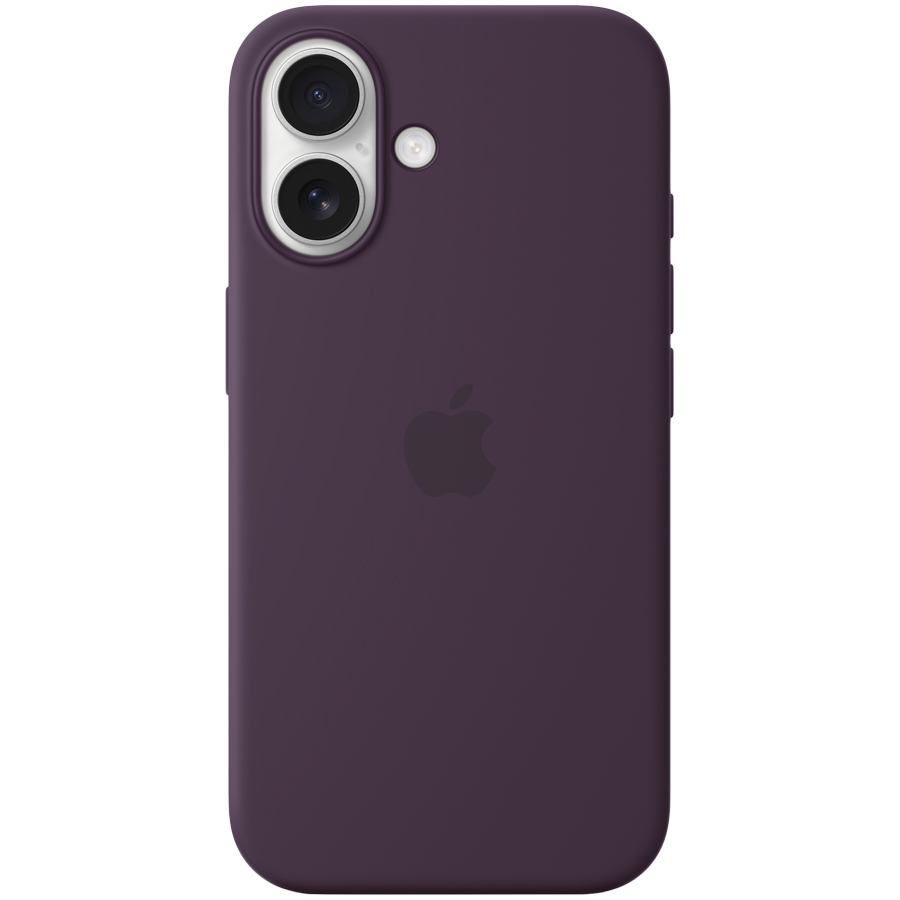 iPhone 16 Silicone Case with MagSafe - Plum,Model A3313
