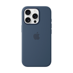 iPhone 16 Pro Silicone Case with MagSafe - Denim,Model A3315