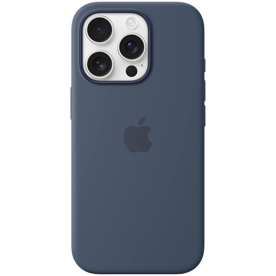 iPhone 16 Pro Silicone Case with MagSafe - Denim,Model A3315