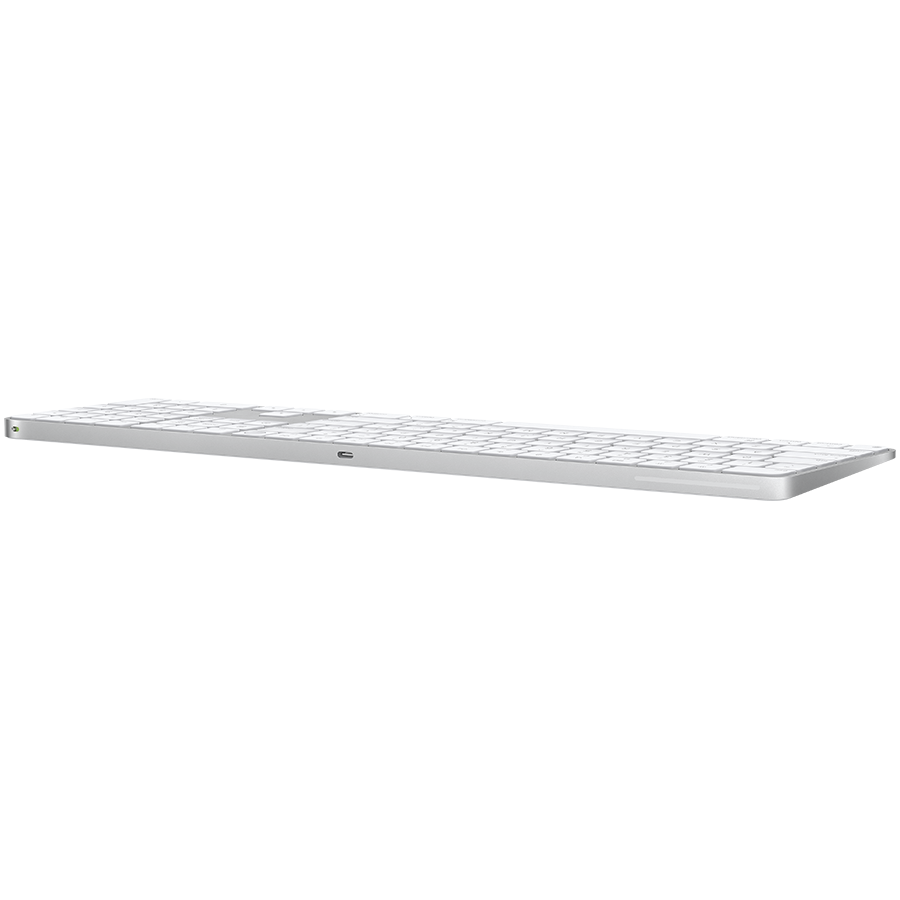 Magic Keyboard with Touch ID and Numeric Keypad for Mac models with Apple silicon - International English - White Keys,Model A3119