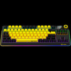 LORGAR KBP70TKLW, Wireless TKL Mechanical Gaming Keyboard Pro, Black/yellow, EN layout