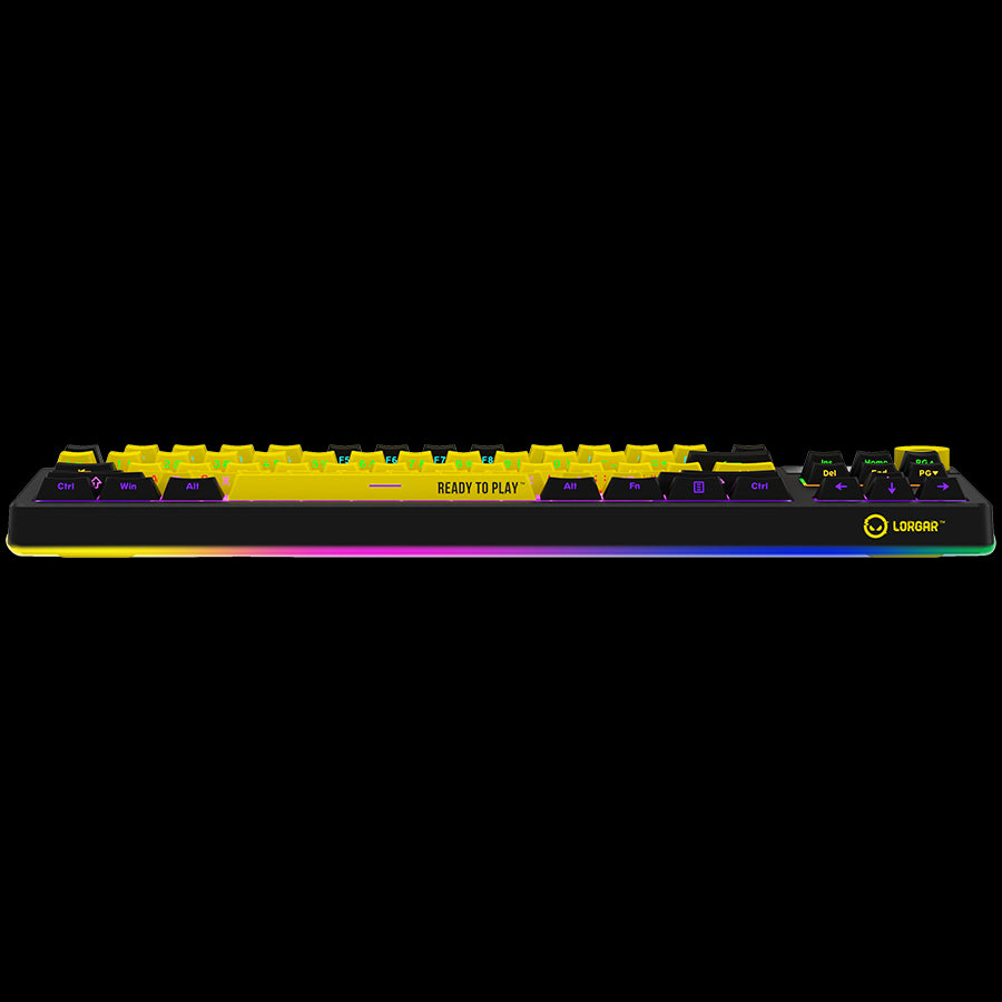 LORGAR KBP70TKLW, Wireless TKL Mechanical Gaming Keyboard Pro, Black/yellow, EN layout