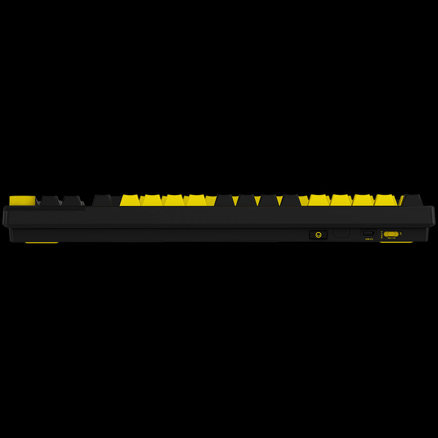 LORGAR KBP70TKLW, Wireless TKL Mechanical Gaming Keyboard Pro, Black/yellow, EN layout