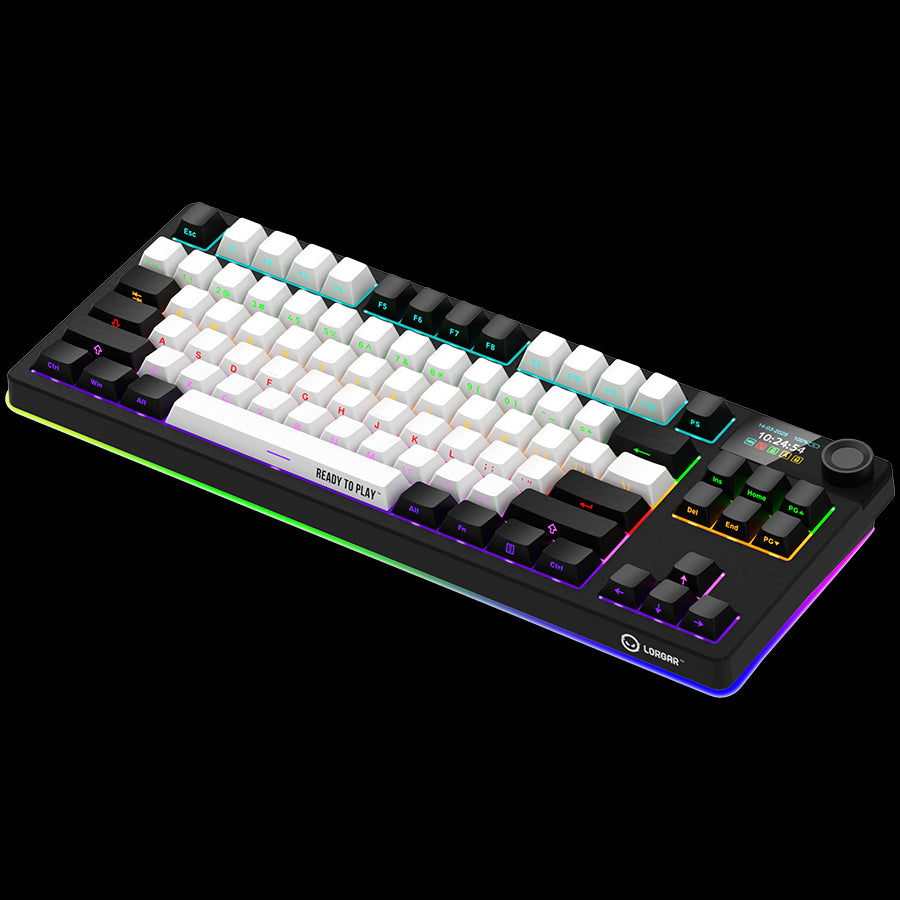 LORGAR KBP70TKLW, Wireless TKL Mechanical Gaming Keyboard Pro, Black/red, EN layout