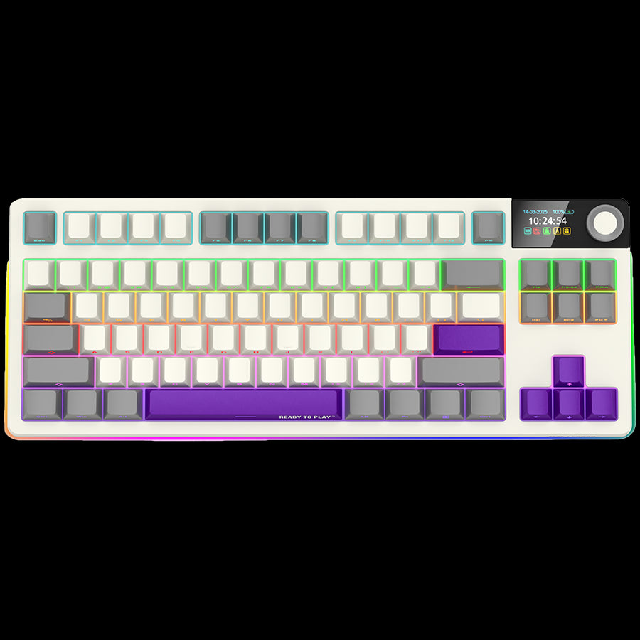 LORGAR KBP70TKLW, Wireless TKL Mechanical Gaming Keyboard Pro, Beige, EN layout