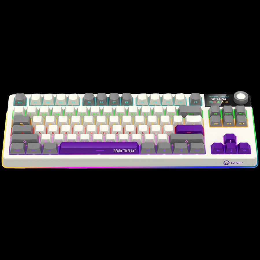 LORGAR KBP70TKLW, Wireless TKL Mechanical Gaming Keyboard Pro, Beige, EN layout
