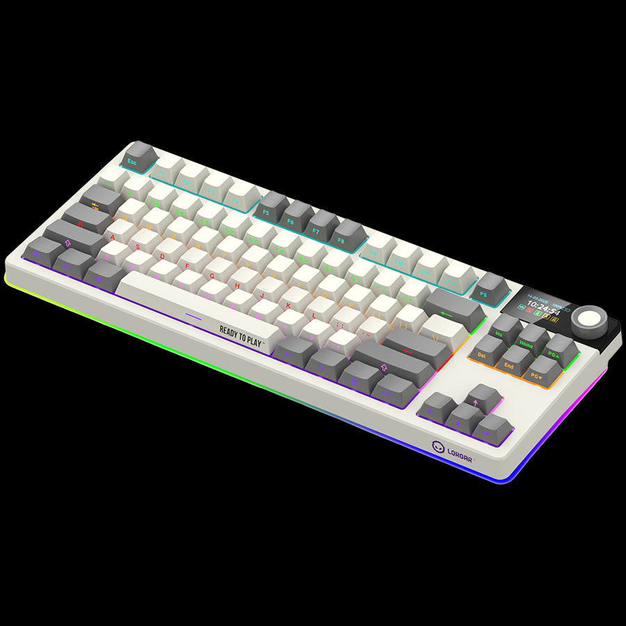 LORGAR KBP70TKLW, Wireless TKL Mechanical Gaming Keyboard Pro, Beige, EN layout