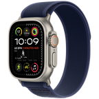 49mm Blue Trail Loop - S/M - Natural Titanium Finish