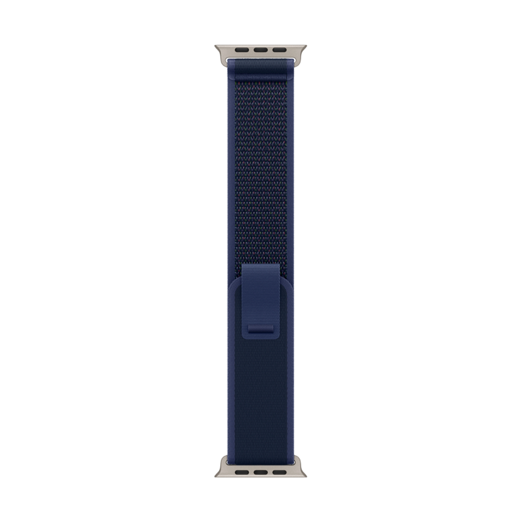 49mm Blue Trail Loop - S/M - Natural Titanium Finish
