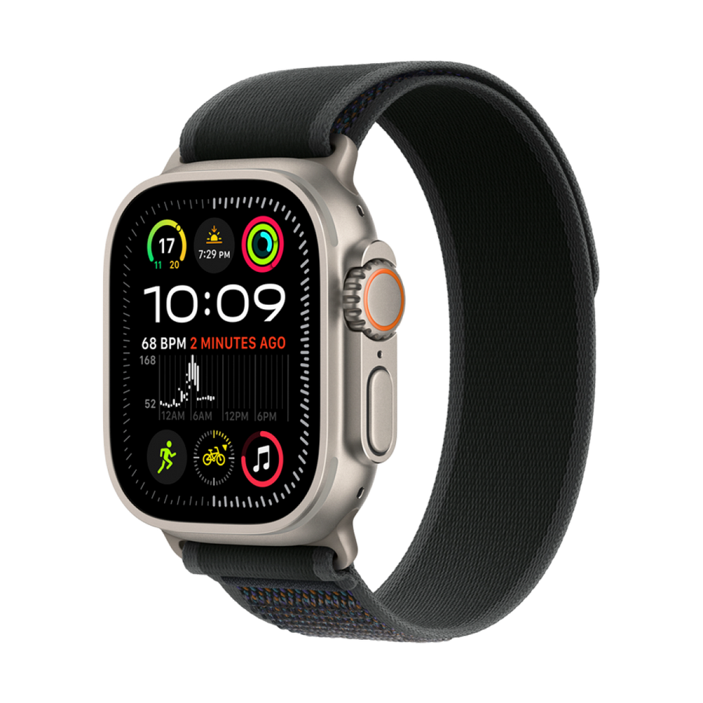 49mm Black Trail Loop - S/M - Natural Titanium Finish