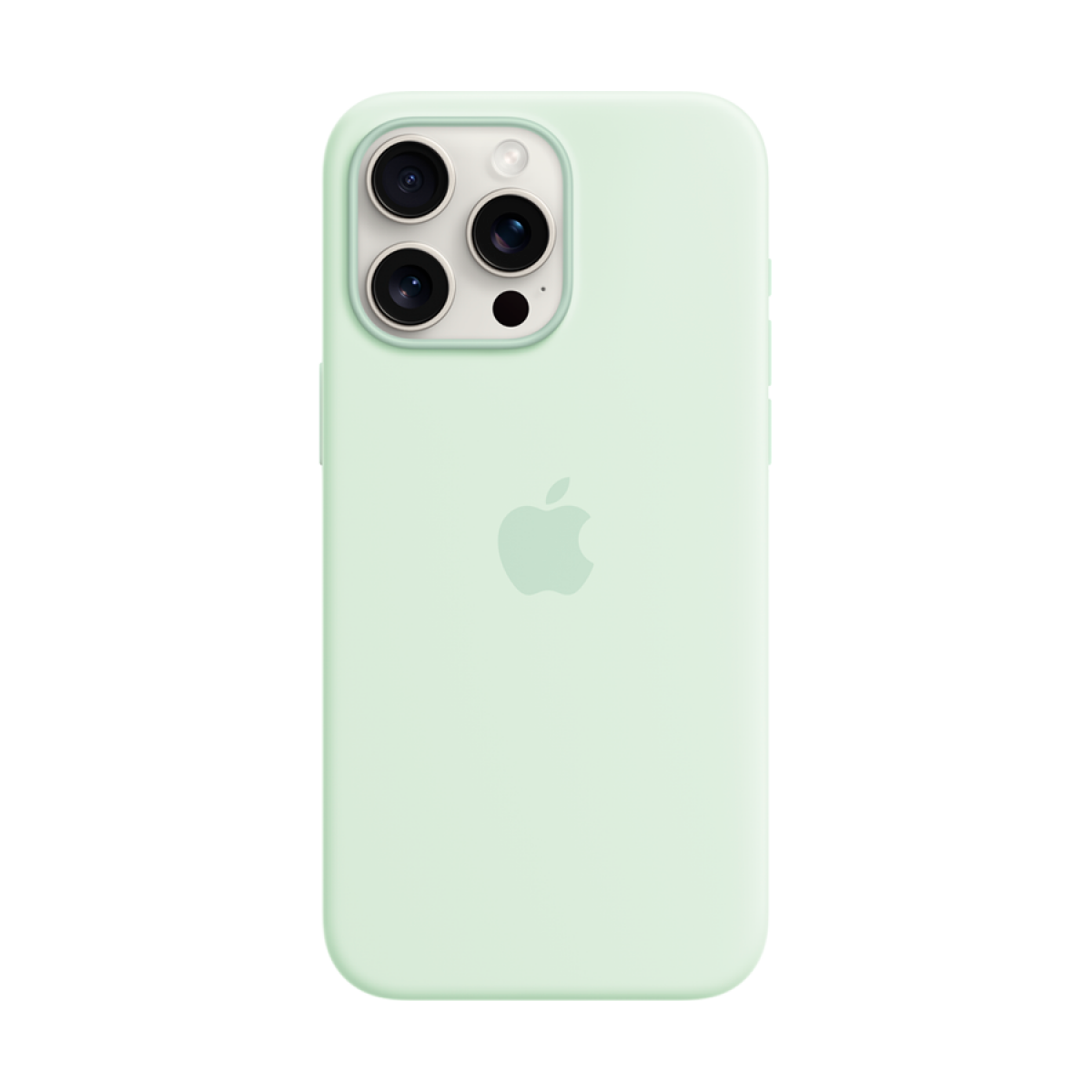 iPhone 15 Pro Max Silicone Case with MagSafe - Soft Mint,Model A3126