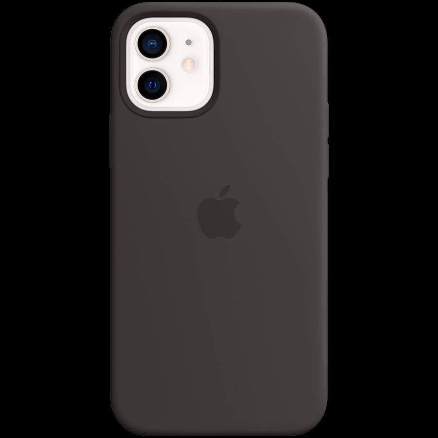 Apple iPhone 12 and 12 Pro Silicone Case with MagSafe - Black, Model A2497