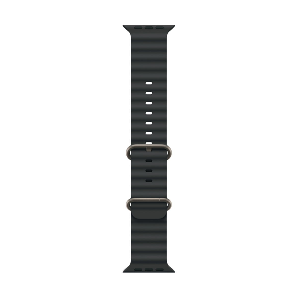 49mm Black Ocean Band - Natural Titanium Finish