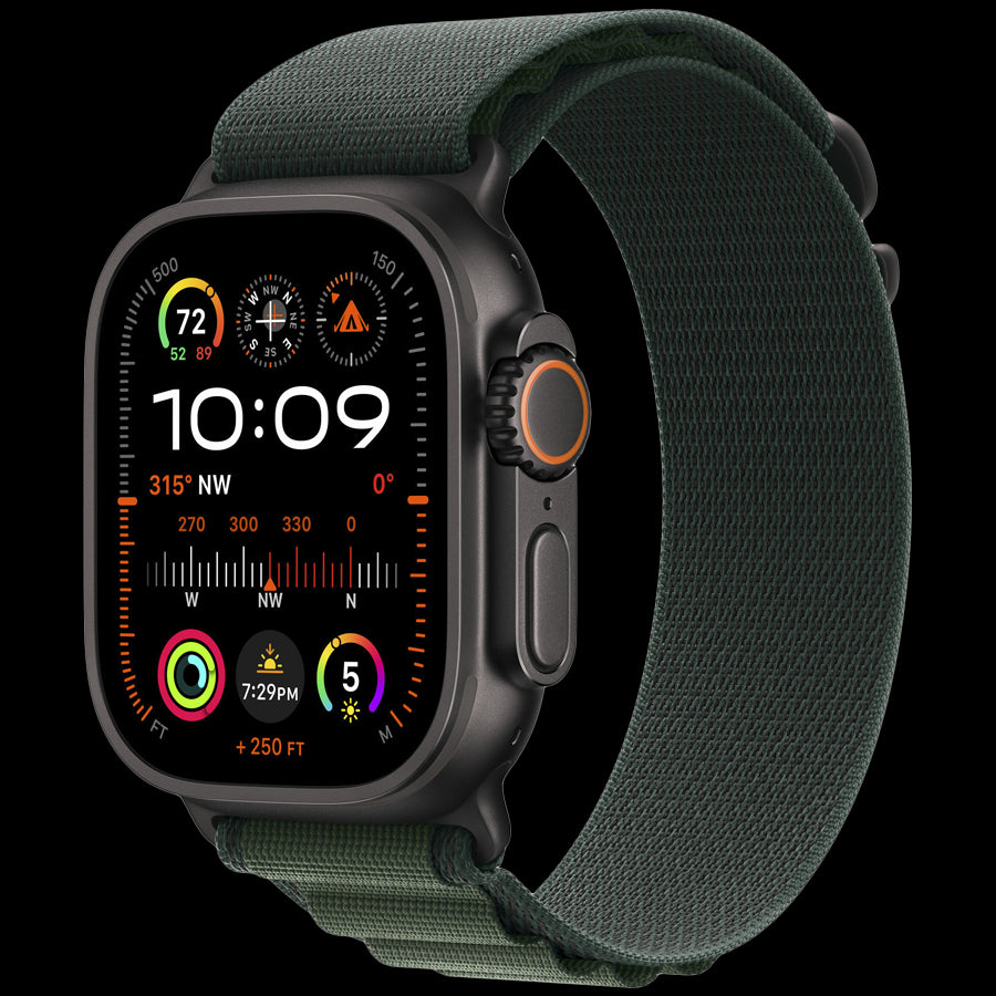 49mm Dark Green Alpine Loop - Large - Black Titanium Finish
