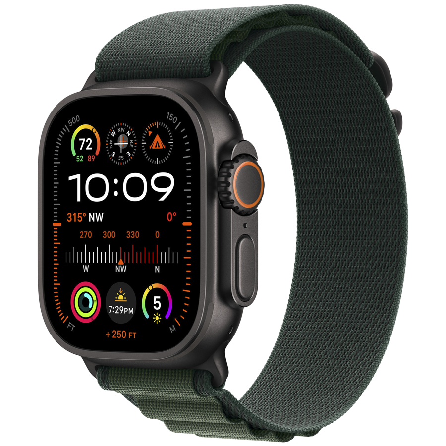 49mm Dark Green Alpine Loop - Large - Black Titanium Finish