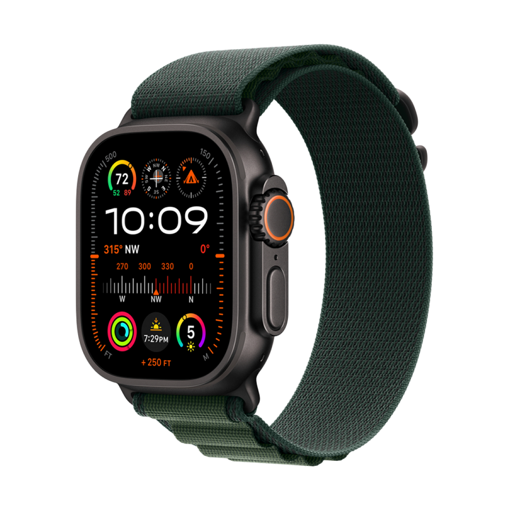 49mm Dark Green Alpine Loop - Large - Black Titanium Finish