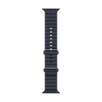 49mm Navy Ocean Band - Natural Titanium Finish