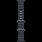 49mm Navy Ocean Band - Natural Titanium Finish