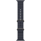 49mm Navy Ocean Band - Natural Titanium Finish