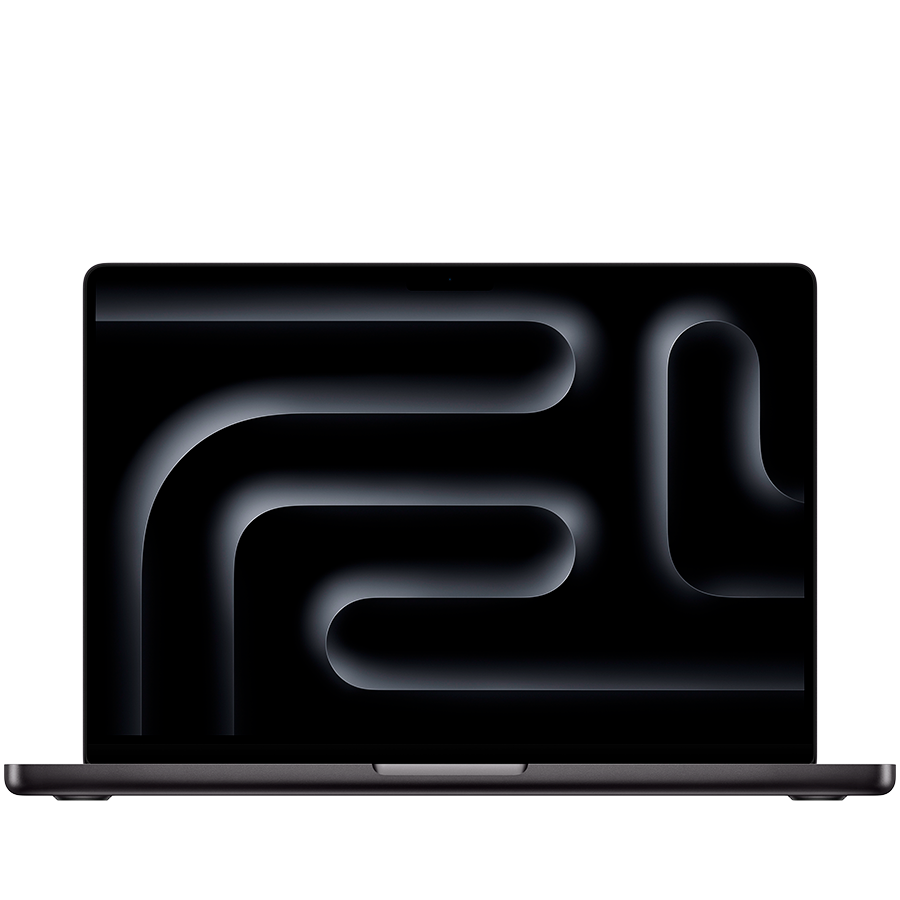 MacBook Pro 14-inch, Space Black, Model A3112, M4 with 10C CPU, 10C GPU, 24GB unified memory, 70W USB-C Power Adapter, 512GB SSD storage, 3x TB4, HDMI, SDXC, MagSafe 3, Touch ID, Standard display finish, Force Touch Trackpad, Keyboard US English
