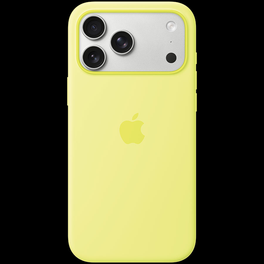 iPhone 17 Pro Max Silicone Case with MagSafe - Neon Yellow,Model A3560
