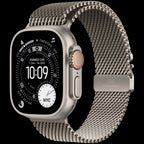 Apple Watch Ultra 3 GPS + Cellular 49mm Natural Titanium Case with Natural Titanium Milanese Loop - Medium,Model A3281