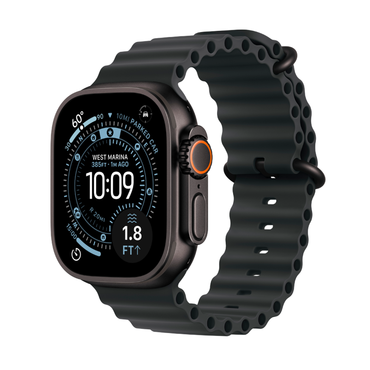 Apple Watch Ultra 3 GPS + Cellular 49mm Black Titanium Case with Black Ocean Band,Model A3281