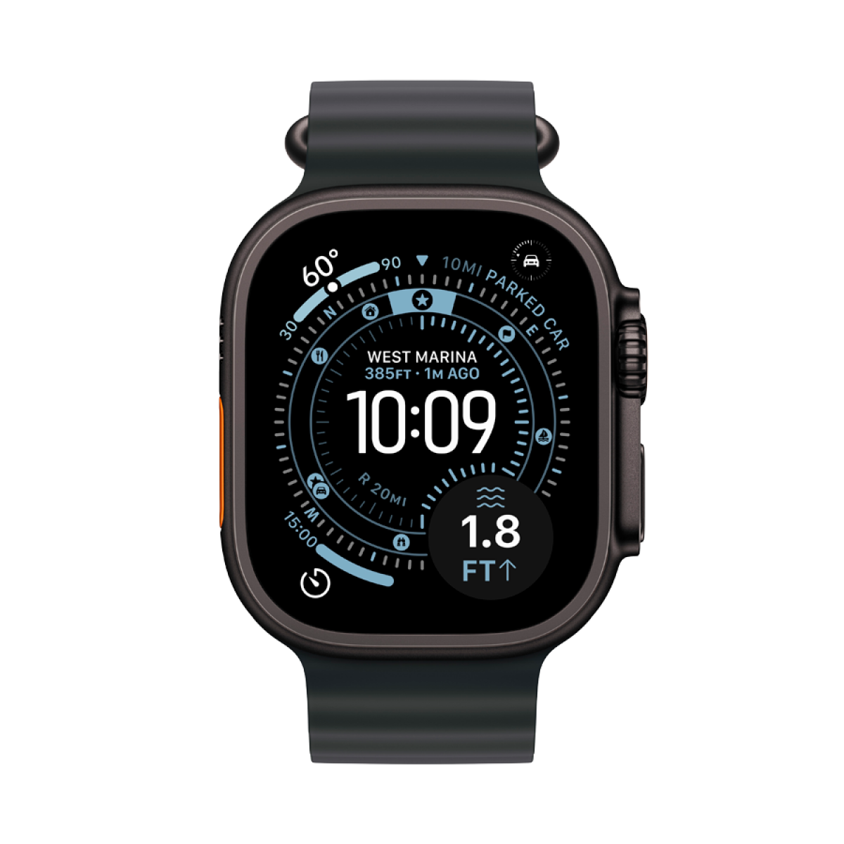 Apple Watch Ultra 3 GPS + Cellular 49mm Black Titanium Case with Black Ocean Band,Model A3281