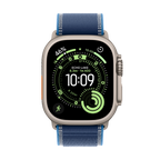 Apple Watch Ultra 3 GPS + Cellular 49mm Natural Titanium Case with Blue/Bright Blue Trail Loop - M/L,Model A3281