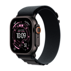 Apple Watch Ultra 3 GPS + Cellular 49mm Black Titanium Case with Black Alpine Loop - Large,Model A3281