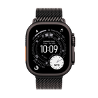 Apple Watch Ultra 3 GPS + Cellular 49mm Black Titanium Case with Black Titanium Milanese Loop - Large,Model A3281
