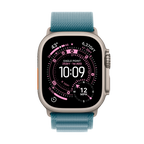 Apple Watch Ultra 3 GPS + Cellular 49mm Natural Titanium Case with Light Blue Alpine Loop - Small,Model A3281