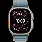 Apple Watch Ultra 3 GPS + Cellular 49mm Natural Titanium Case with Light Blue Alpine Loop - Large,Model A3281