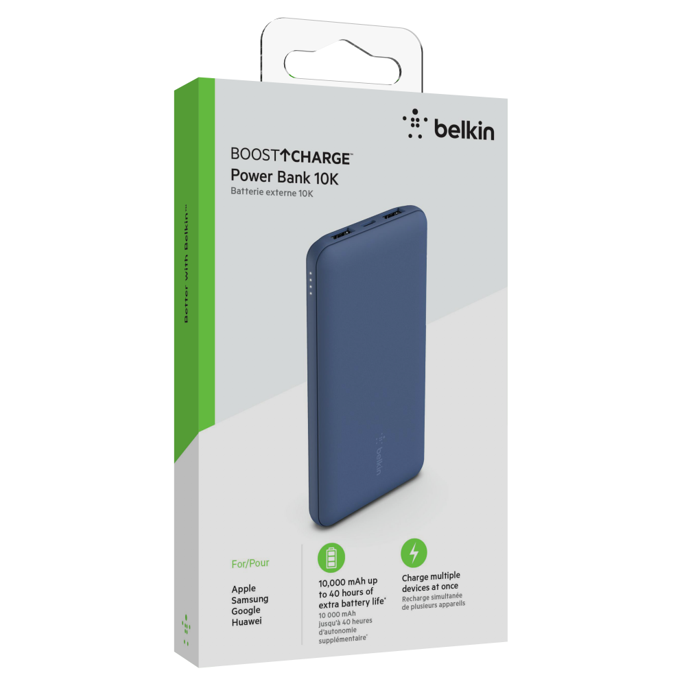 Belkin - BoostCharge 10 000 Mah Power Bank - Blue