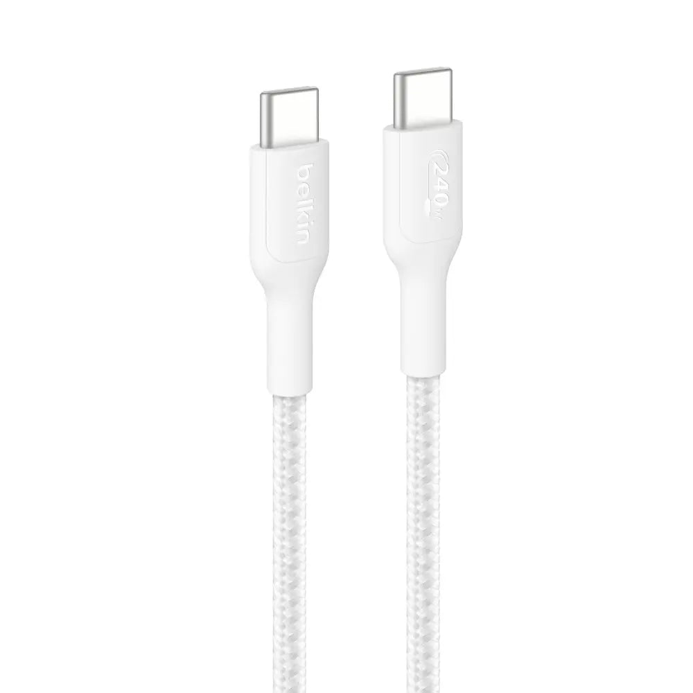 Belkin Eco Braided USB-C to USB-C Cable 240W - 2m - White