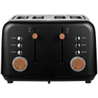 Boden Stark Anson Collection 4-Slice Stainless Steel Toaster - Black