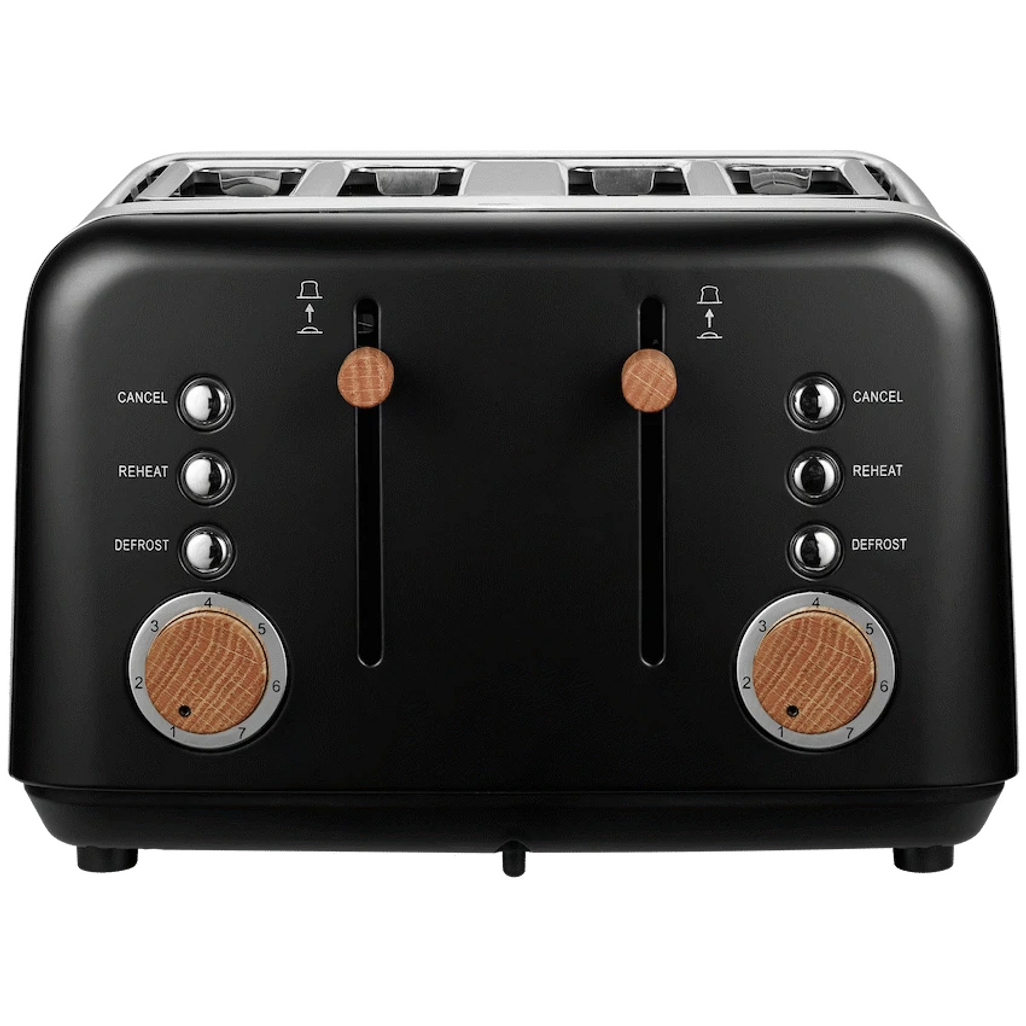 Boden Stark Anson Collection 4-Slice Stainless Steel Toaster - Black