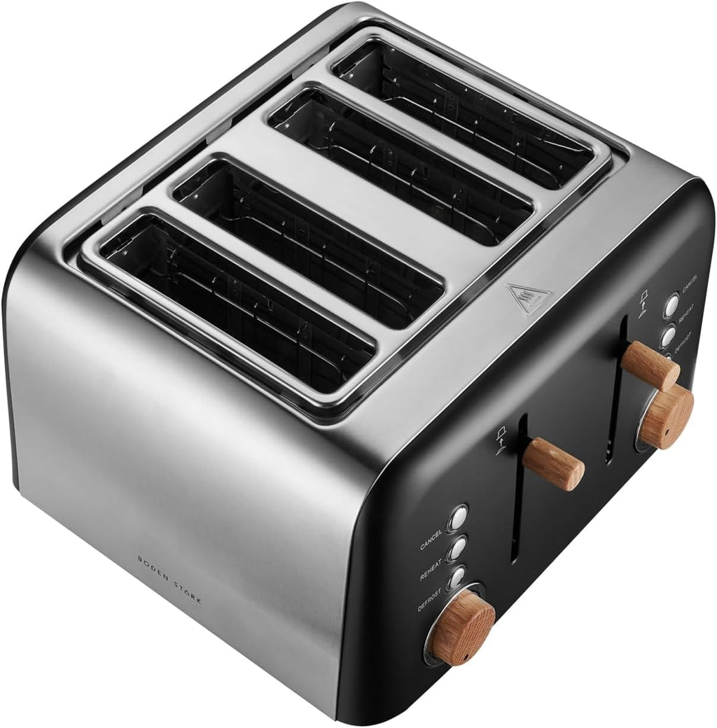 Boden Stark Anson Collection 4-Slice Stainless Steel Toaster - Black