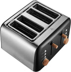 Boden Stark Anson Collection 4-Slice Stainless Steel Toaster - Black
