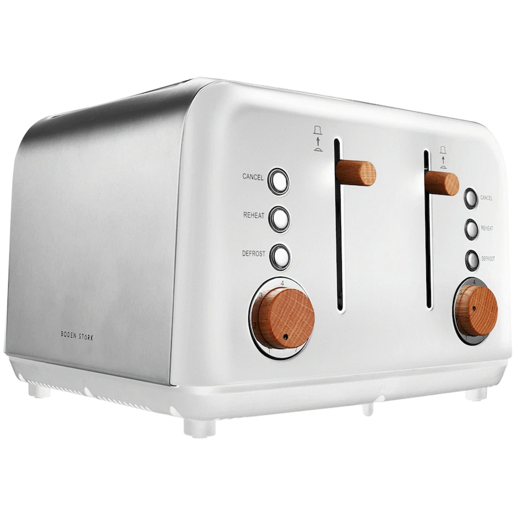 Boden Stark Anson Collection 4 Slice SS Toaster White