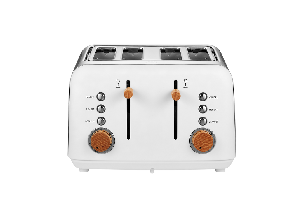 Boden Stark Anson Collection 4 Slice SS Toaster White