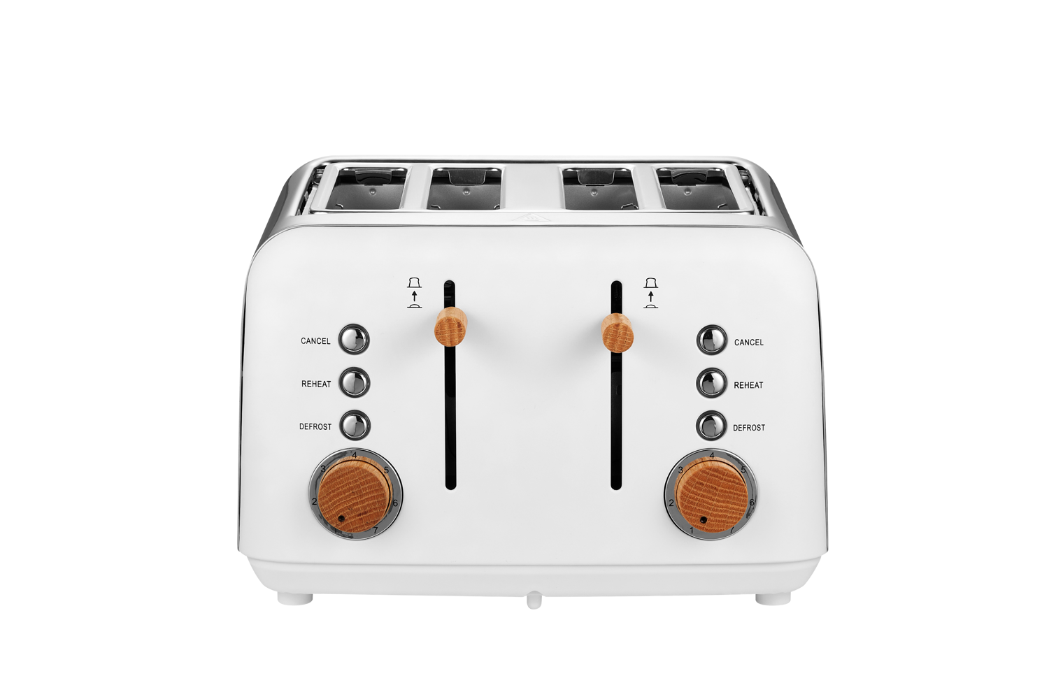 Boden Stark Anson Collection 4 Slice SS Toaster White
