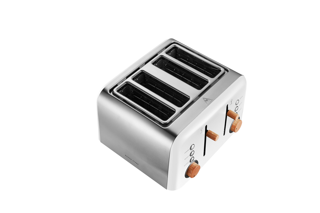 Boden Stark Anson Collection 4 Slice SS Toaster White