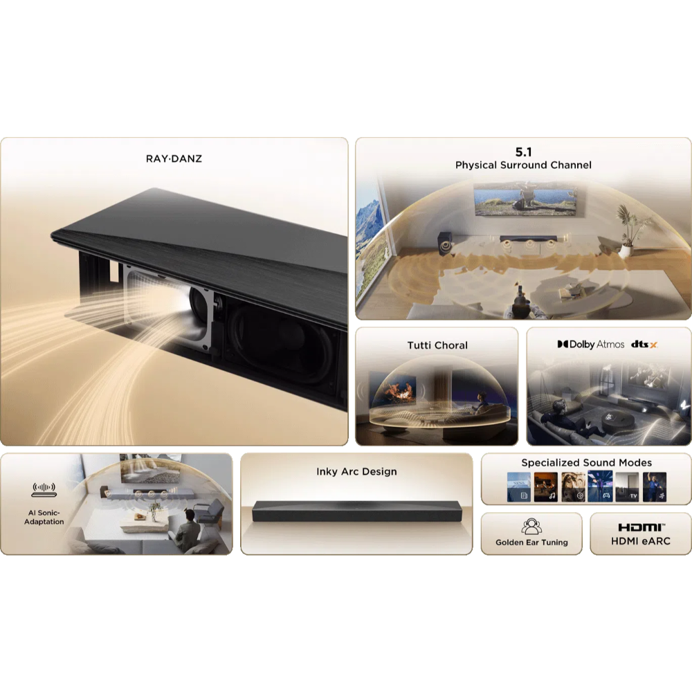 TCL Q65H 5.1ch High-end Home Theater Soundbar