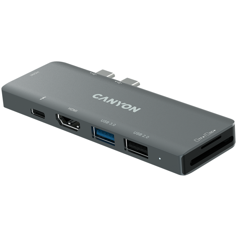 CANYON hub DS-5 7in1 Thunderbolt 3 Space Grey - Image 2
