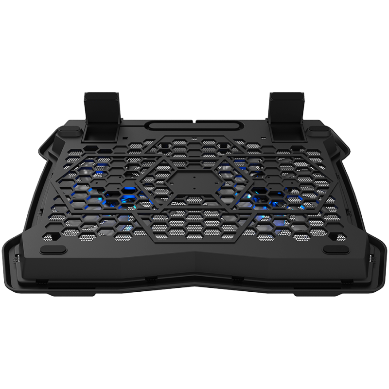 CANYON NS03, Cooling stand dual-fan with 2x2.0 USB hub, support up to 10”-15.6” laptop, ABS plastic and iron, Fans dimension:125*125*15mm(2pcs), DC 5V, fan speed: 800-1000RPM, size:340*265*30mm, 435g - Image 2