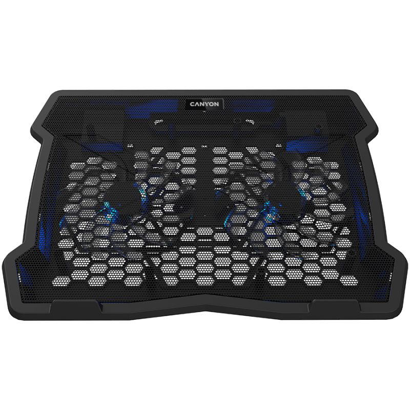 CANYON NS03, Cooling stand dual-fan with 2x2.0 USB hub, support up to 10”-15.6” laptop, ABS plastic and iron, Fans dimension:125*125*15mm(2pcs), DC 5V, fan speed: 800-1000RPM, size:340*265*30mm, 435g